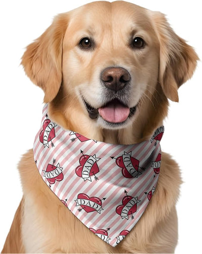 W Brings Bandana for Dogs | This Stunning Gorgeous Design Dog Bandana Scarf is Perfect Styling Accessory for Dogs Large, Medium & Small. One Size Fits All. (Medium - Large, DAD)