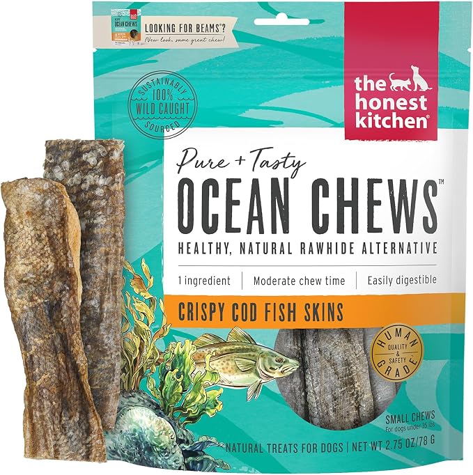 Ocean Chews™ Crispy Cod Fish Skins Dog Treats, 2.75 oz (Beams™)