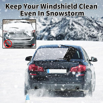AYAMAYA Rear Windshield Frost Cover Guard - Magnetic Car Back Window Cover Protector for Ice and Snow with 4-Layer All Weather Protection for Cars, Sedans Rear Window Automotive Accessories