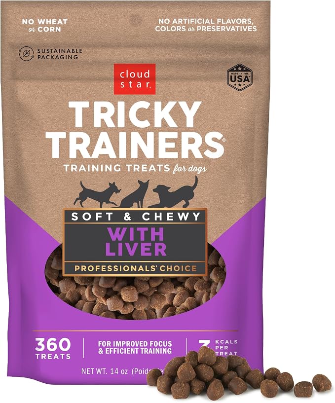 Tricky Trainers Soft & Chewy Dog Treats, Liver, 14 oz. Pouch