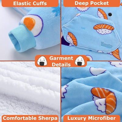 Venustas Heated Blanket Hoodie with Battery Pack, Unisex Oversized Sherpa Wearable Sweatshirt for Women & Men