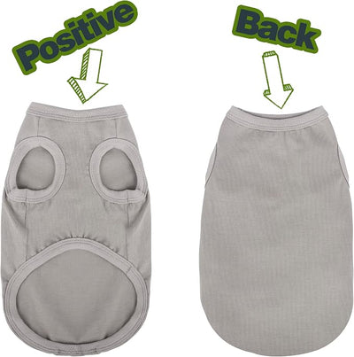 Paiaite 6 Pieces Plain Dog Shirt Sleeveless Puppy Cotton Dog Shirts Breathable Pet Apparel Tank Top Colorful Puppy Sweatshirt Clothes for Small Medium Dogs XXL