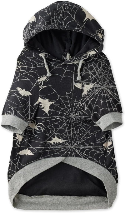 Pet Passion Rocky – The Original Lightweight Hooded Tee 100% Organic Cotton Dog Hoodie Pet Coat Sweater for All Sized Dogs, Batty Black, XX-Small (4-7 lbs)