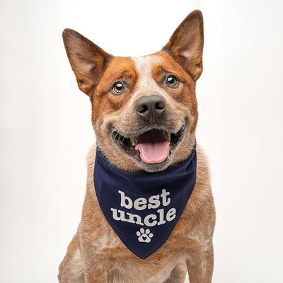 Best Uncle Father's Day, Valentine's Day, Birthday Dog Bandana (Royal, OS 588)