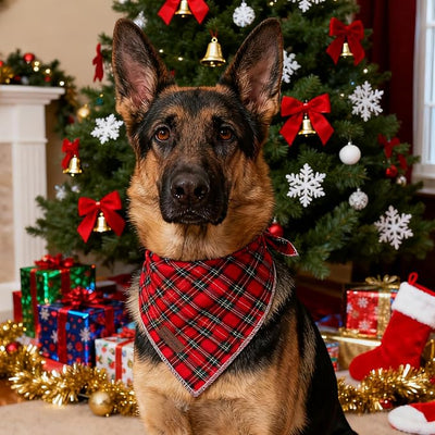 Unique style paws Dog Bandana, 1PC Washable Square Christmas Dog Scarfs for Small Medium Large Dogs Adjustable Dogs Bib Scarfs for Girl or Boy Dogs