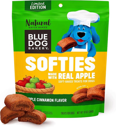 Blue Dog Bakery Softies Dog Treats, Small Chewy Dog Treats, Apple Cinnamon Flavor, Healthy, Wholesome Ingredients, 10 oz (Pack of 1)