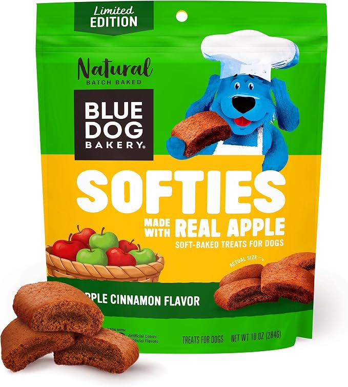 Softies Dog Treats, Small Chewy Dog Treats, Apple Cinnamon Flavor, Healthy, Wholesome Ingredients, 10 oz (Pack of 1)