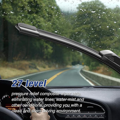 28"+14" Silicone Windshield Wiper Blades Oem Quality Premium All Seasons Wiper Blades Durable and Quiet Windshield Wipers (Pack of 2)