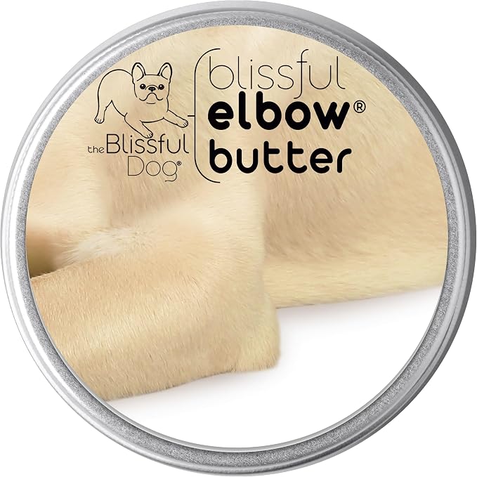 Elbow Butter for Dry, Cracked Calluses, Lick-Safe Dog Balm, Soothing Elbow Balm with Moisturizing Shea Butter, Almond, Olive, and Essential Oils, Pet Supplies, 4 oz. Tin