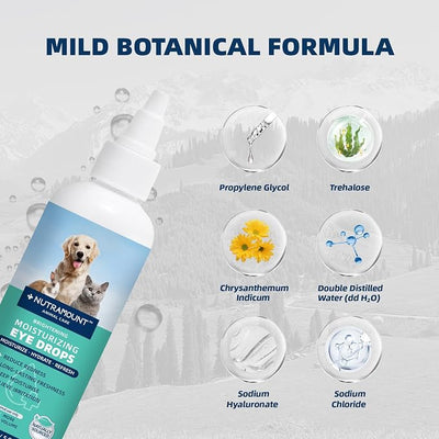 Moisturizing Eye Drops for Dogs, Cats, and Livestock 150ML/5 fl. oz Dry Eye Solution 1 Piece