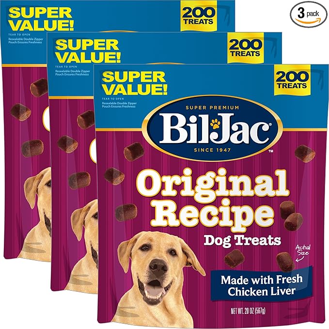 Original Recipe Soft Training Dog Treats, Chicken Liver Flavor, Made with Real Chicken Liver, Resealable Double Zipper Pouch, 20oz (3-Pack)