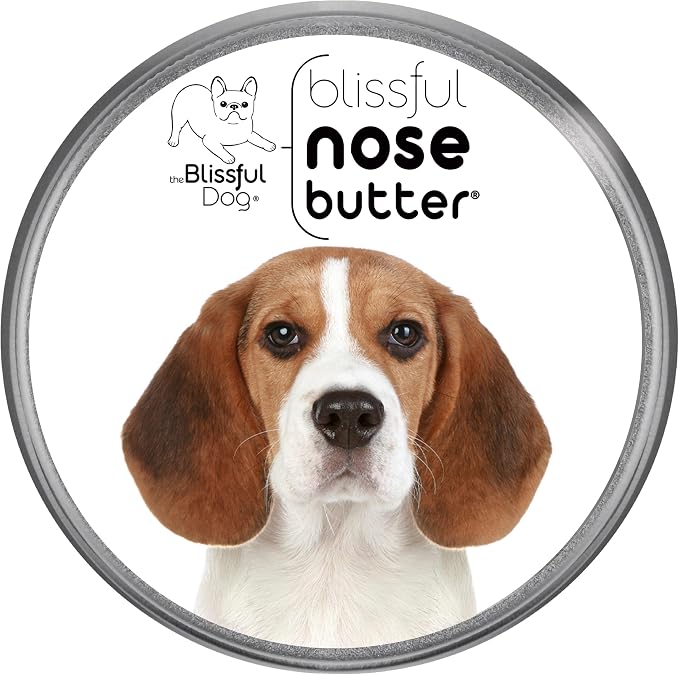 Beagle Nose Butter for Dry, Cracked Skin, Lick-Safe Dog Nose Balm with Moisturizing Shea Butter, Almond, Olive, and Essential Oils, Pet Supplies, Uncented, 1 oz.