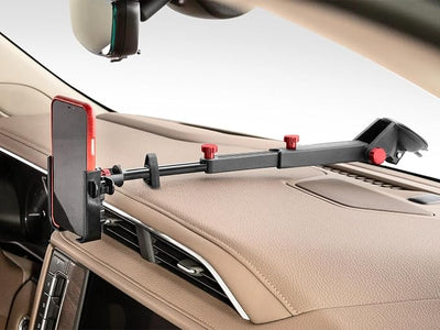 WeatherTech WindshieldFone with Extension - Universal Windshield-Mounted Car Phone Holder - Red Billet Knobs