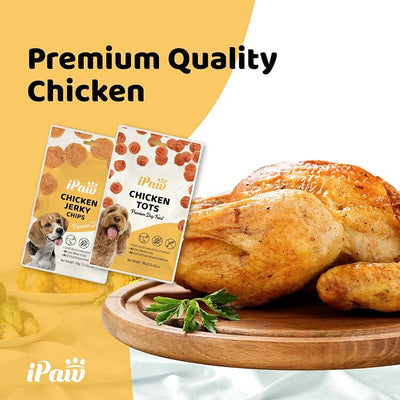 iPaw Chicken Chips Dog Treats for Puppy Training, SQF Certified Human Grade Dog Treat, Hypoallergenic, Easy to Digest (Chicken Chips)