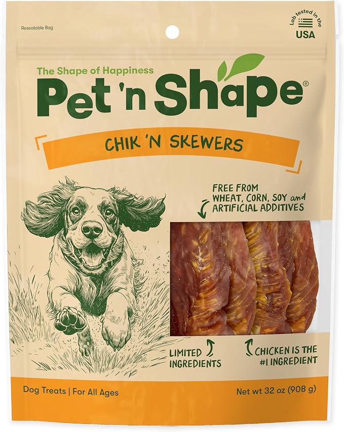 Pet n Shape Chik n Skewers – Chicken Wrapped Rawhide Dog Chew