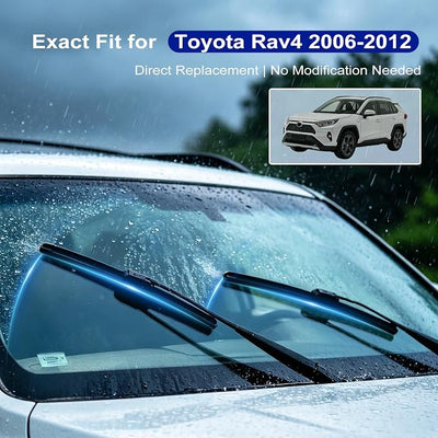 EMITHSUN® 24"+17" Windshield Wiper Blades for Toyota Rav4 2006-2012 | OEM Quality Replacement, Easy Installation, Streak Free, All Weather, Pack Of 2
