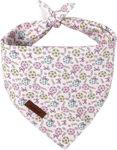 Easter Dog Bandana - Cute Pastel Egg Dog Neck Scarf, Soft Girly Spring Pet Bib for Puppy Kitten, Easter Photo Dogs Cats Prop for Daily Use Parties & Pet Photography S