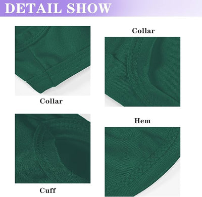 2 Pack Solid Color Dog Shirts – Lightweight, Breathable Pet T-Shirts, Durable Stretchy Clothes for Small to Large Dogs, Ideal for Everyday Wear & Holidays.Green Purple Large