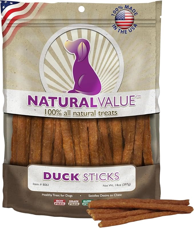 Loving Pets Natural Value All Natural Soft Chew Duck Sticks For Dogs, 14-Ounce