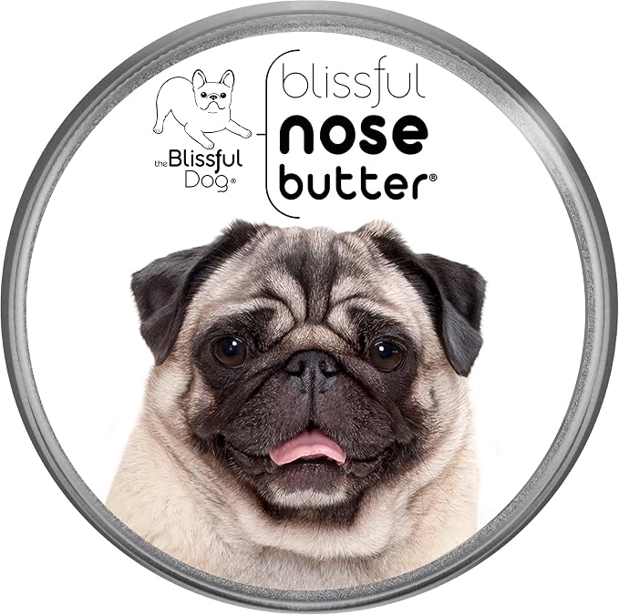 Fawn Pug Nose Butter, Versatile Dog Nose Balm to Reduce Dryness, Handcrafted Moisturizer, Easy-to-Apply, Unscented, 1 oz.