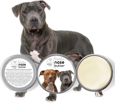 The Blissful Dog American Staffordshire Terrier Nose Butter, Versatile Dog Nose Balm for Dry Nose, Handcrafted Nose Moisturizer, Easy-to-Apply Dog Essentials, Unscented, 4 oz.
