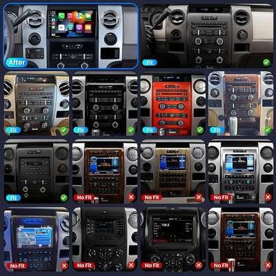 [4Core 64GB ROM] 9" 1280 * 800 Touchscreen Car Radio Stereo for Ford F150 2009-2014 with Wireless CarPlay Android Auto 5G WiFi GPS Bluetooth FM SWC Mirror Link, Backup Camera (Only Fit Manual AC)