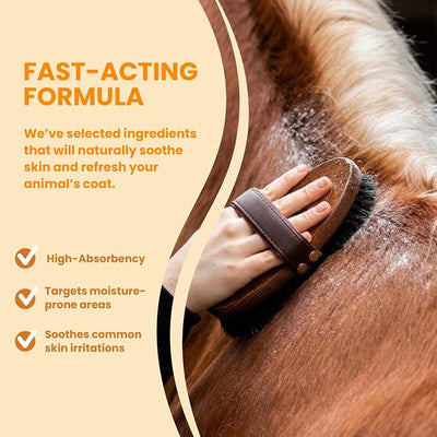 Healthy Paw Life Coat Silk Powder with Sulfur & Bentonite Clay - Natural Grooming Powder for Dogs, Cats, and Horses - Itchy Skin Support, Moisture & Odor Control - 6 oz