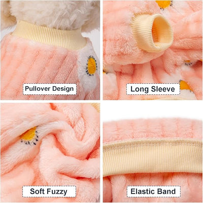 Dog Sweater, 3 Pack Dog Sweaters for Small Dogs, Dog Clothes for Small Dogs Girl Boy, Ultra Soft and Warm Puppy Sweater Dog Coat for Winter Christmas (S, Dy Pink+Dy Purple+Dy Yellow)