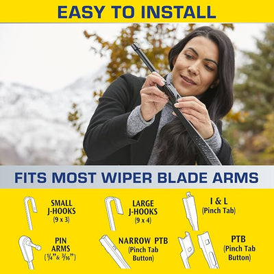 Rain-X Latitude Wiper Blades, 22 Inch, Pack of 2 | 2-in-1 Water Repellent