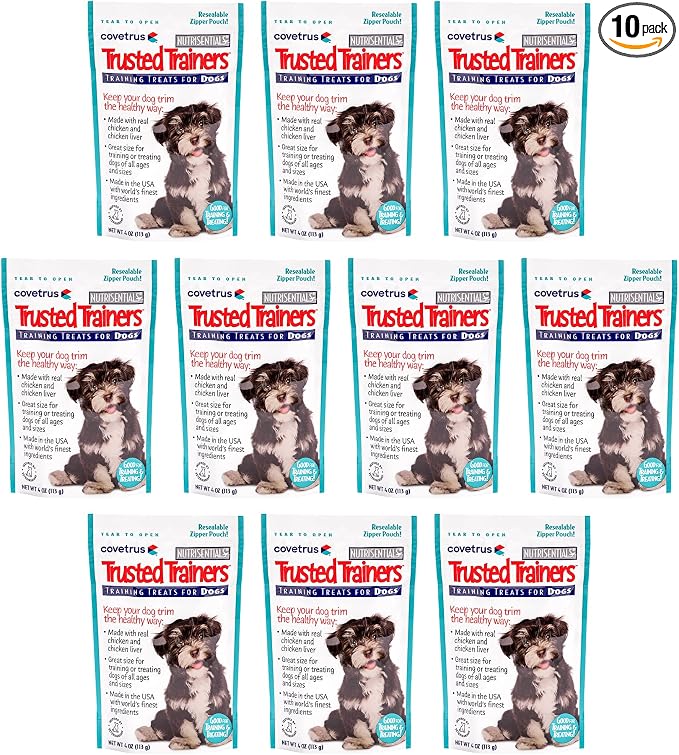 NutriSentials Trusted Trainers Soft Dog Training Treats, Real Chicken & Chicken Liver Rewards for Puppies and Adult Dogs, Low Calorie Training Treats, Made in USA, 10 Pack (4 oz Each)