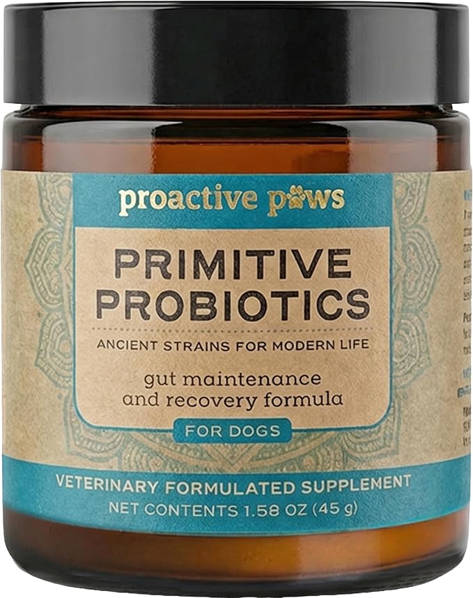 Primitive Probiotics for Dogs – Species-Specific & Soil-Based Dog Probiotic Supplement for Gut Health, Digestion, Immune & Calming Support - 30 Servings