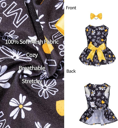 CuteBone Dog Mesh Dress Puppy Sundress Pet Outfit Summer Fashion for Small Dogs Girl Cat Clothes BF13S