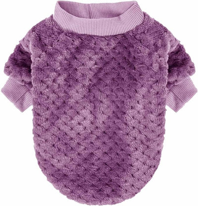 Dog Sweater, 2 or 3 Pack Dog Sweaters for Small Medium Dogs or Cat, Warm Soft Flannel Pet Clothes for Dogs Girl or Boy, Dog Shirt Coat Jacket (X-Small, Burgundy+Rosy)