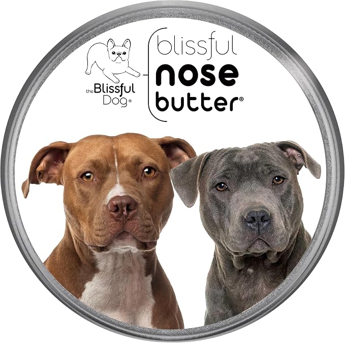 The Blissful Dog American Staffordshire Terrier Nose Butter, Versatile Dog Nose Balm for Dry Nose, Handcrafted Nose Moisturizer, Easy-to-Apply Dog Essentials, Unscented, 4 oz.