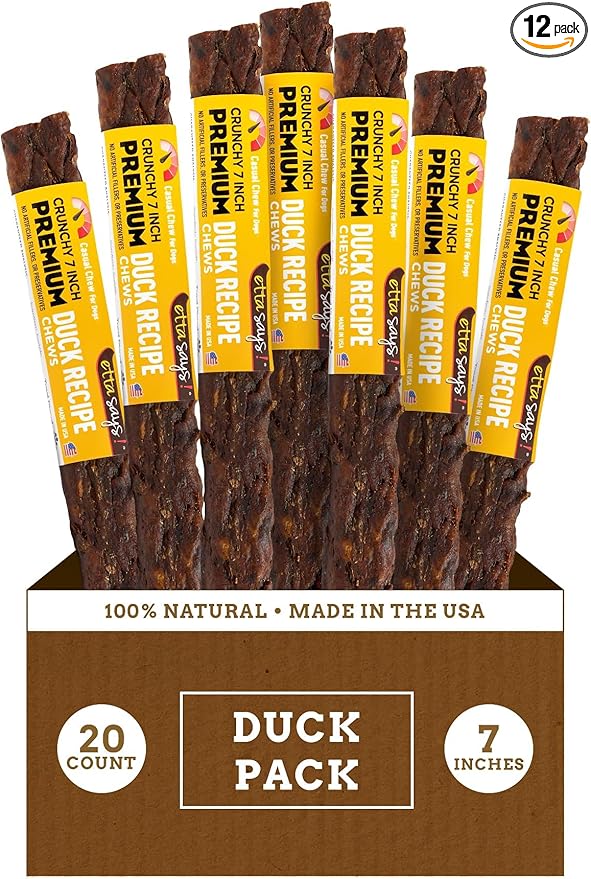 7" Crunchy Duck Chews - 20 Ct