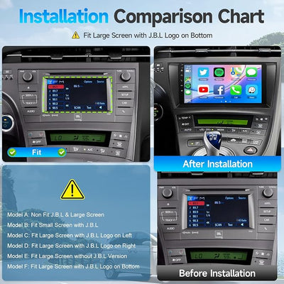 Leadfan Car Stereo for Toyota Prius 2010 2011 2012 2013 2014 2015 Radio with Wireless CarPlay Android Auto, 9'' Touchscreen with Bluetooth GPS Navigation WiFi Backup Camera MIC for J.B.L & Big Screen