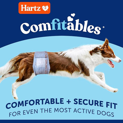Hartz Comfitables Disposable Male Dog Wraps with Stretchy Waistband, Small 40 Count