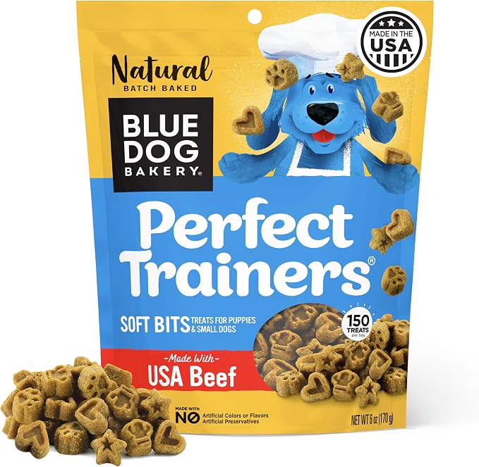 Perfect Trainers, Mini Dog Training Treats, Soft & Chewy, Made w/USA Beef, Healthy Treats, All Natural, Extra Small, 6 oz (Pack of 1)