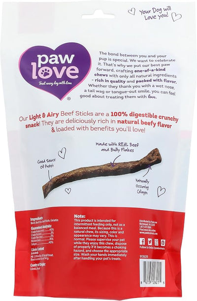 Paw Love Beef Stick Dog Chew, 18 CT