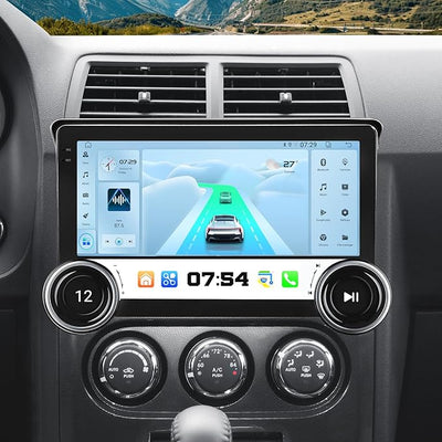 Car Radio for Dodge Challenger & Avenger 2008-2014 Stereo Replacement Dual Knob Upgrade 10.1” Android 13 Touch Screen Wireless CarPlay & Android Auto Head Unit GPS Navigation Bluetooth WiFi DSP SWC