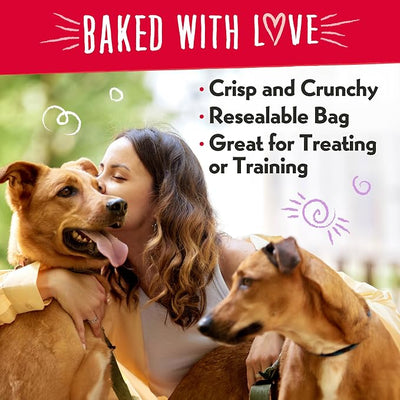 Charlee Bear Bearnola Bites Crunchy Dog Treats, Peanut Butter and Honey, 8 Ounce Resealable Bag, Limited Ingredient, Natural, Healthy Granola Dog Snacks, Made in USA
