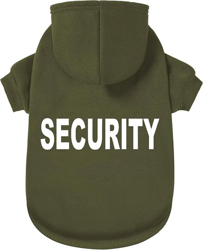 Security Dog Hoodie - Soft & Warm Sweater with Leash Hole Design for Dog Cat,Dog Clothes Pullover Hoodies for Christmas, Holidays and Daily Wear (Green (Security), XX-Large)