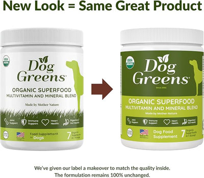 Organic Plant-Based Supplement for Skin, Coat, Digestive & Immune Health in Dogs (12 oz); Natural, Holistic and Vet Approved, Add to Raw, Cooked Homemade, Kibble or Canned Dog Food, 4 Pack