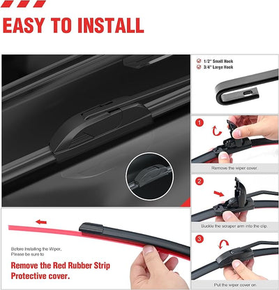 3 Silicone Wiper Blades Replacement For Chevy Chevrolet HHR 2011 2010 2009 2008 2007 2006-18"/18"/11" (Pack of 3) All-Season Original Equipment Windshield Wiper Blades for my car