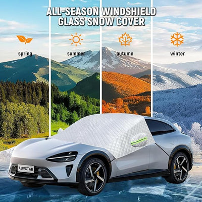 Car Windshield Cover for Ice and Snow for Hyundai Venue 2020-2025, Durable Magnetic Winter Frost Hail Guard with Side Window and Mirror Protector,Sedans