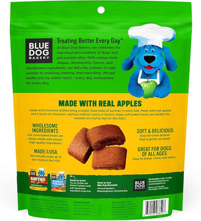 Blue Dog Bakery Softies Dog Treats, Small Chewy Dog Treats, Apple Cinnamon Flavor, Healthy, Wholesome Ingredients, 10 oz (Pack of 1)