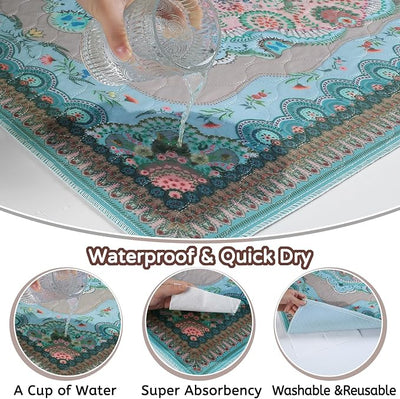 Aitmexcn Washable Pee Pads for Dogs, Large 2 Pack Reusable Puppy Pads Pet Training Pads, Super Absorb Dog Mats, Whelping Pad, Non-Slip Protects Against Urine Leakage-48 x 48"