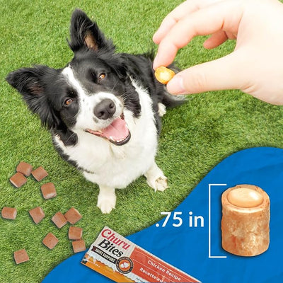 INABA Churu Bites Joint Support for Dog, Functional Lickable Dog Treat with Taurine & Green Tea Extract, 1.26oz Each, 18 Tubes Total, Chicken Recipe