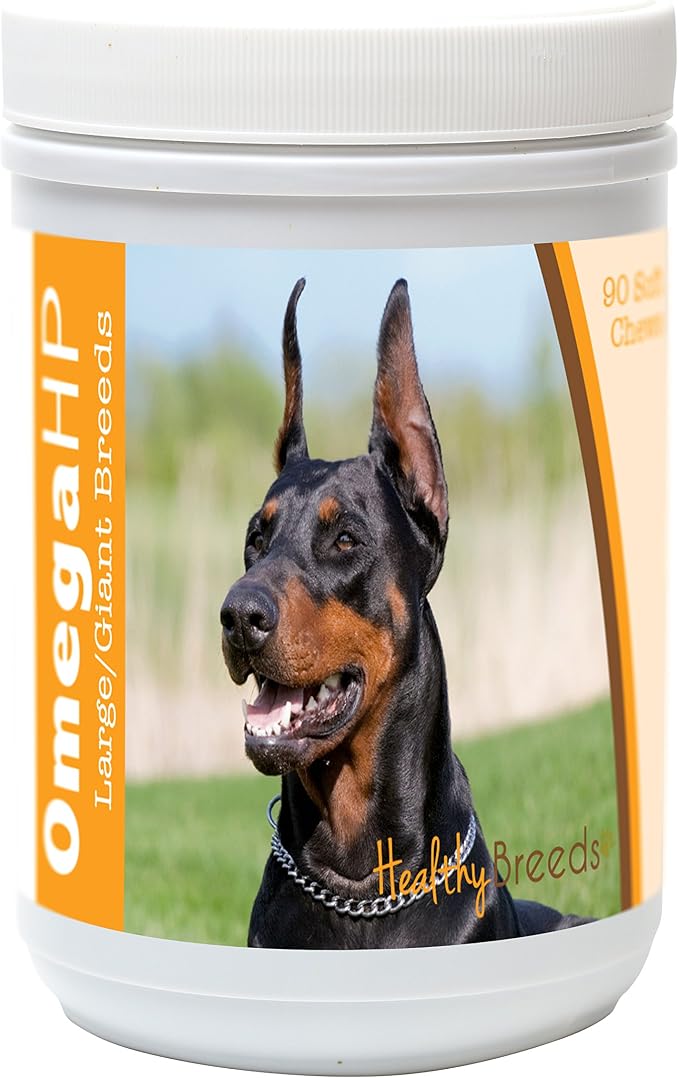 Doberman Pinscher Omega HP Fatty Acid Skin and Coat Support Soft Chews 90 Count