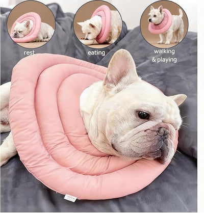 Soft Dog Cones, Recovery Dog Donut Collar After Surgery-Cone of Shame Alternative, Pet Elizabethan E-Collar Anti-Bite Lick Wound Healing Adjustable for Small Large Medium Dogs, M